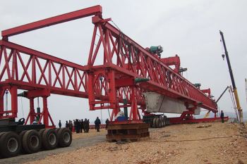 Grue de lancement de poutre de pont en béton de type treillis