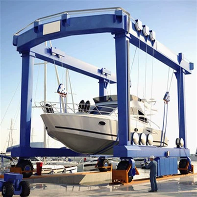 Grue portique de levage de bateaux